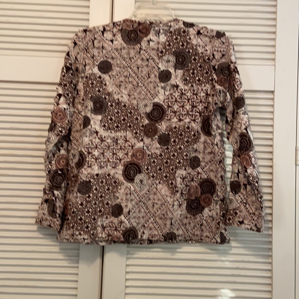 LAURA ASHLEY Zip Front Top - Picture 2 of 9